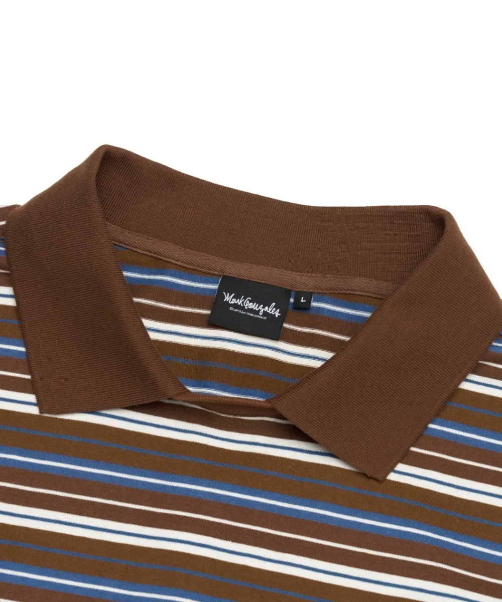 Mark Gonzales  |[MARK GONZALES]ANGEL WAPPEN MULTI STRIPE COLLAR L/S T-SHIRT