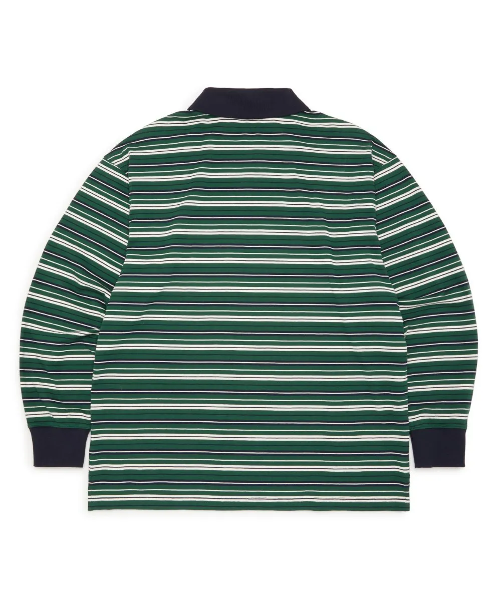 Mark Gonzales  |[MARK GONZALES]ANGEL WAPPEN MULTI STRIPE COLLAR L/S T-SHIRT