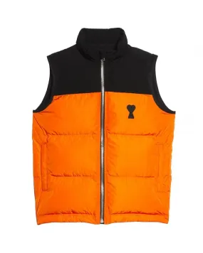 Mens de Coeur Down Gilet, Black/Orange Vest