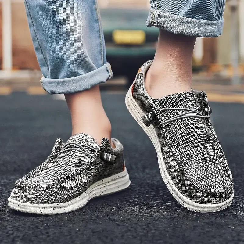 Mens Denim Shoes Large Size Outdoor Men's Casual Denim Canvas Shoes