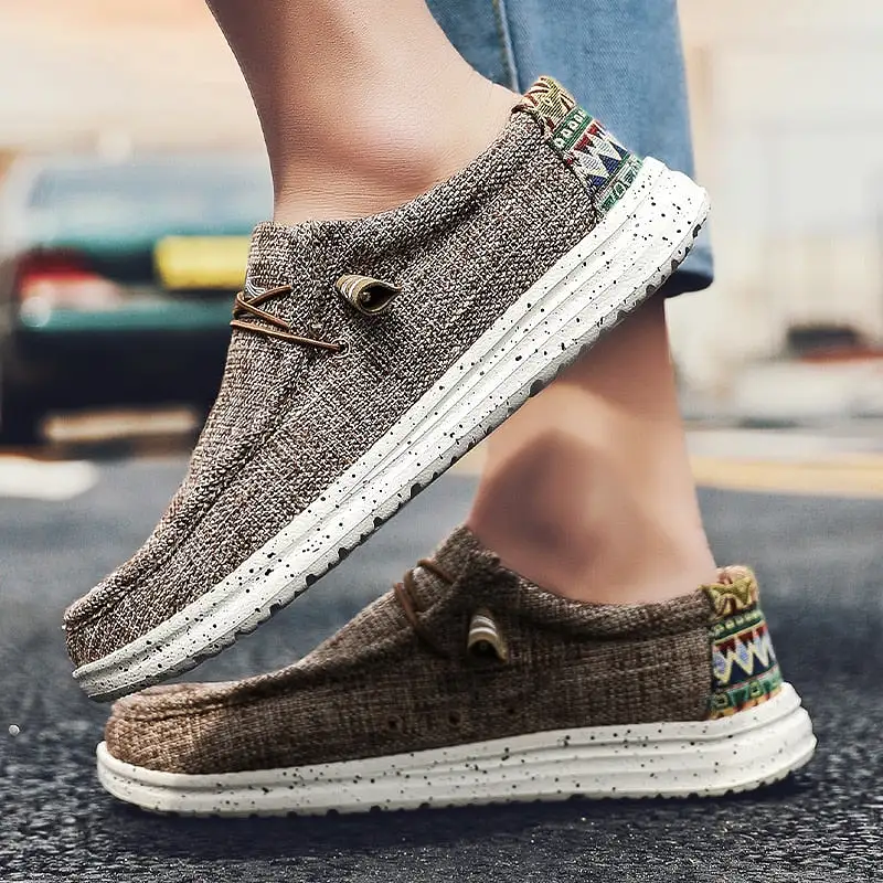 Mens Denim Shoes Large Size Outdoor Men's Casual Denim Canvas Shoes