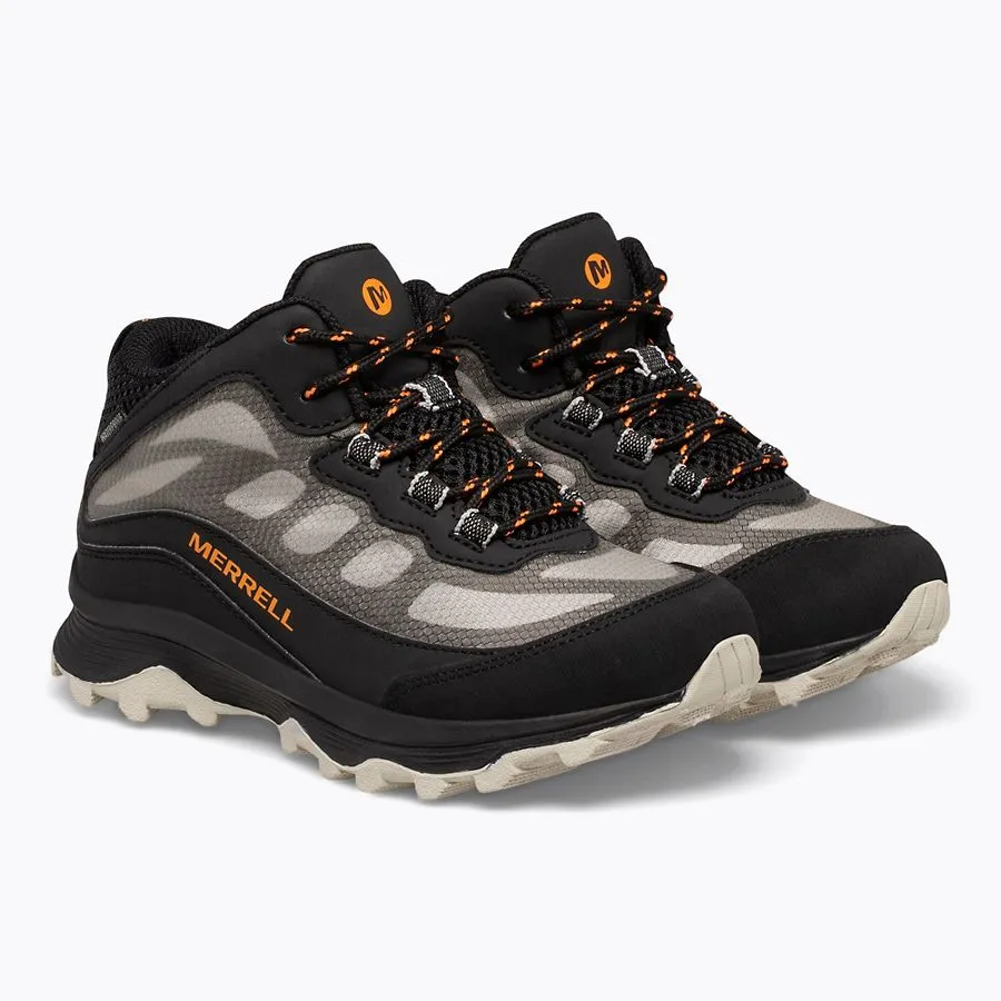 Merrell Kids Boys Moab 3 Mid Waterproof Hiking Boots-Black