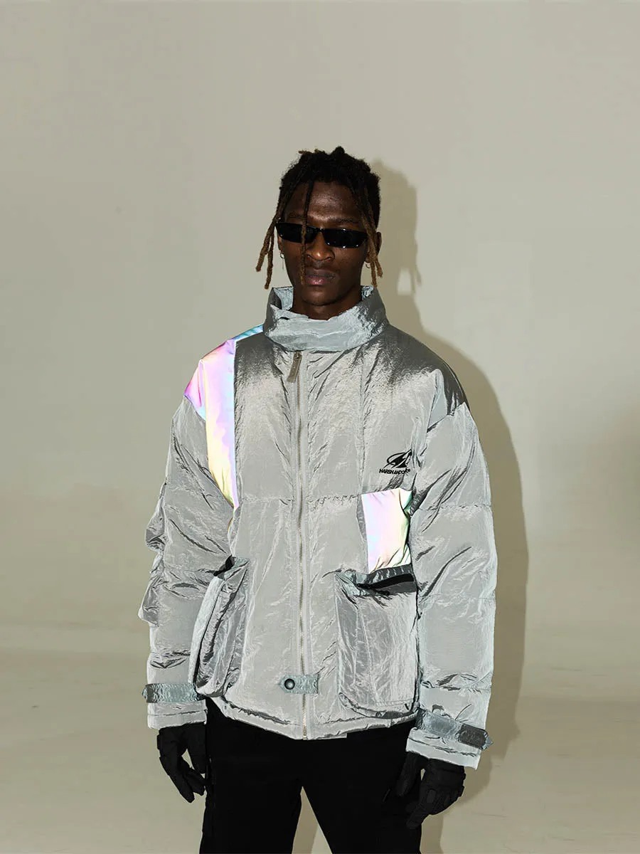 Metal Rainbow Reflective Down Jacket