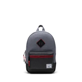 Mochila Herschel Heritage Kids Mid Grey Crosshatch/Black Crosshatch