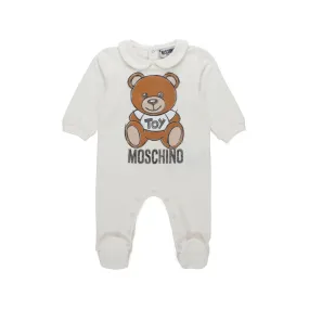 Moschino Baby Teddy Bear White Romper