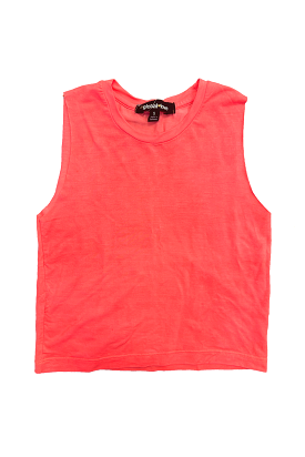 Neon Coral Boxy Tank