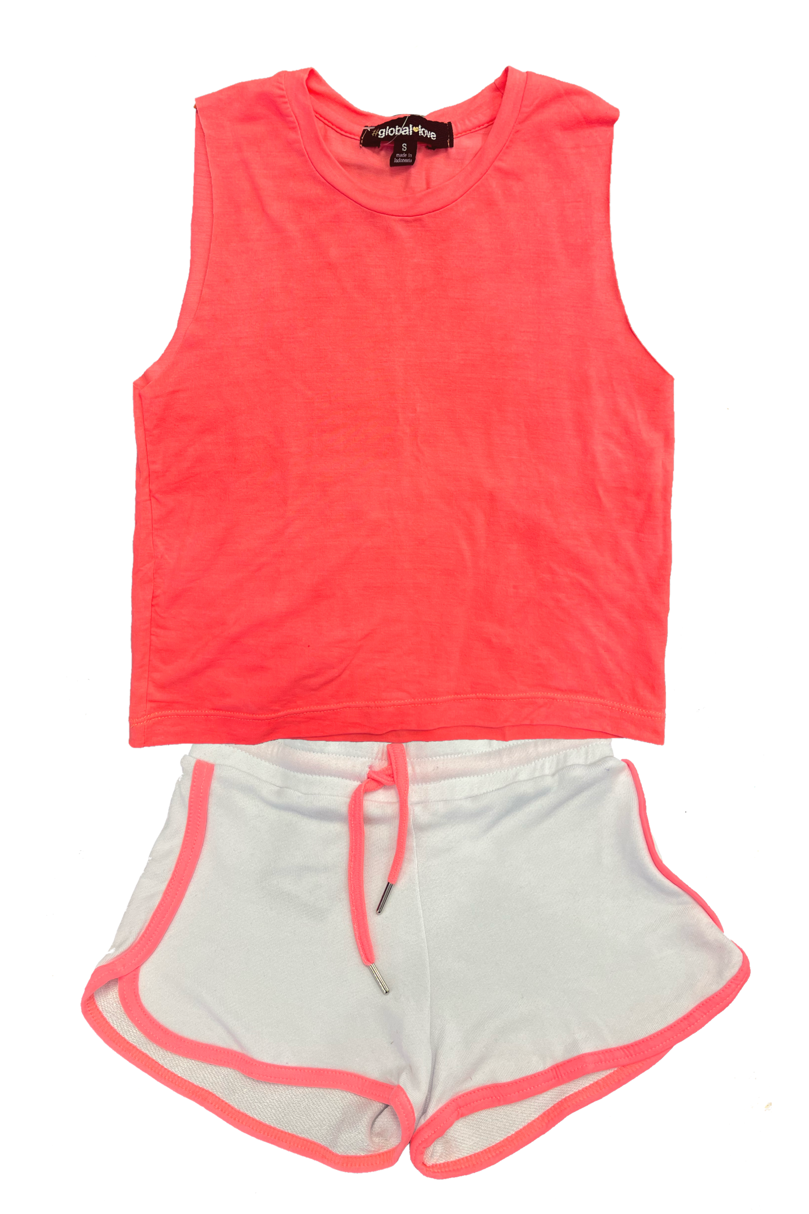 Neon Coral Boxy Tank