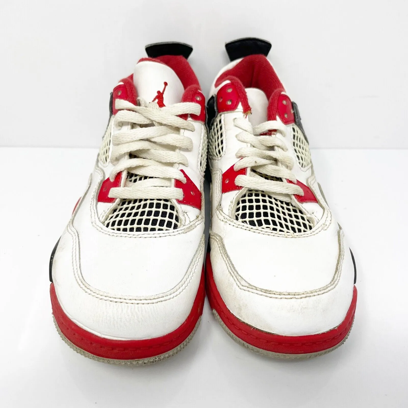 Nike Boys Air Jordan 4 BQ7669-160 White Basketball Shoes Sneakers Size 1Y