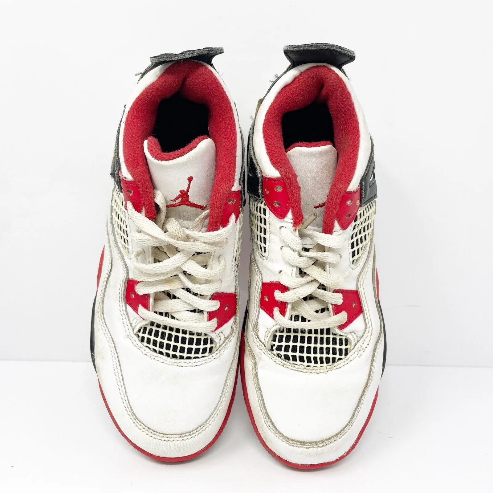 Nike Boys Air Jordan 4 BQ7669-160 White Basketball Shoes Sneakers Size 1Y