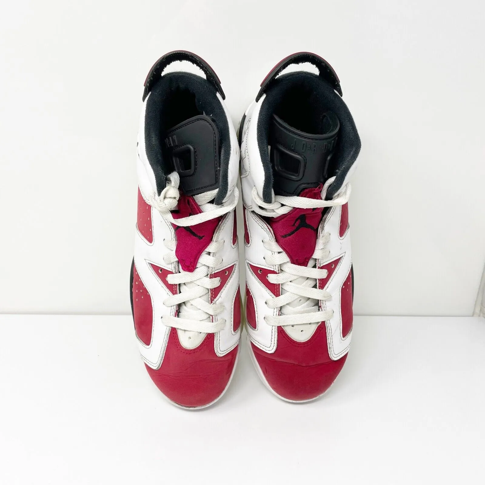 Nike Boys Air Jordan 6 384665-106 Red Basketball Shoes Sneakers Size 7Y