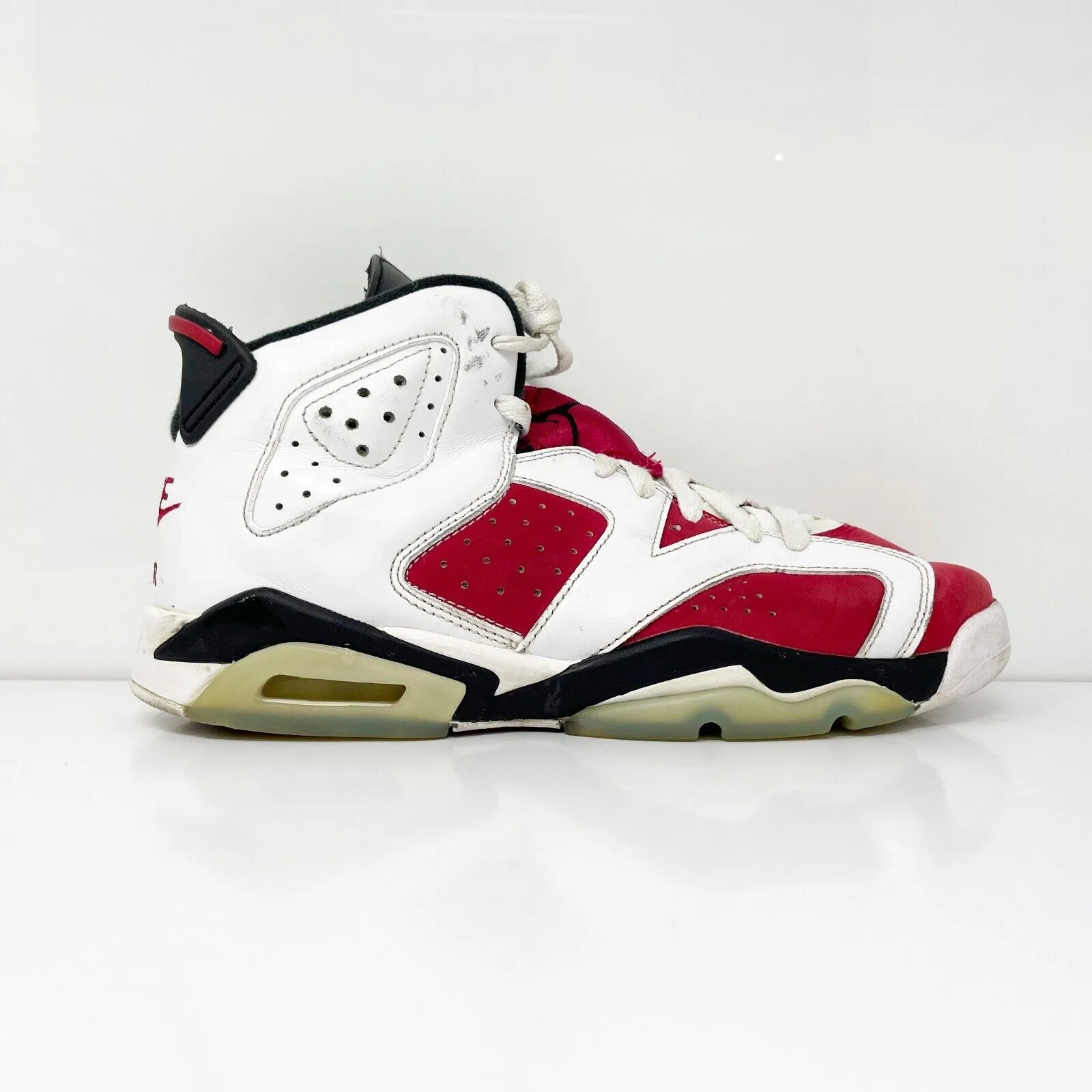 Nike Boys Air Jordan 6 384665-106 Red Basketball Shoes Sneakers Size 7Y