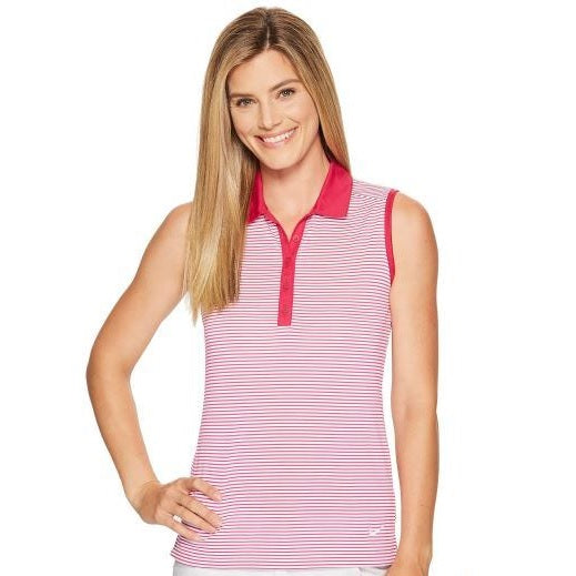 Nike Golf Womens Victory Stripe Sleeveless Polo Shirt