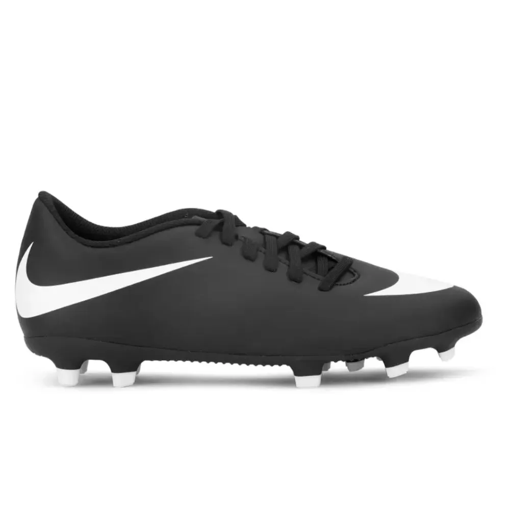 NIKE Men's Bravata II Fg  Football Shoe (Black/White)