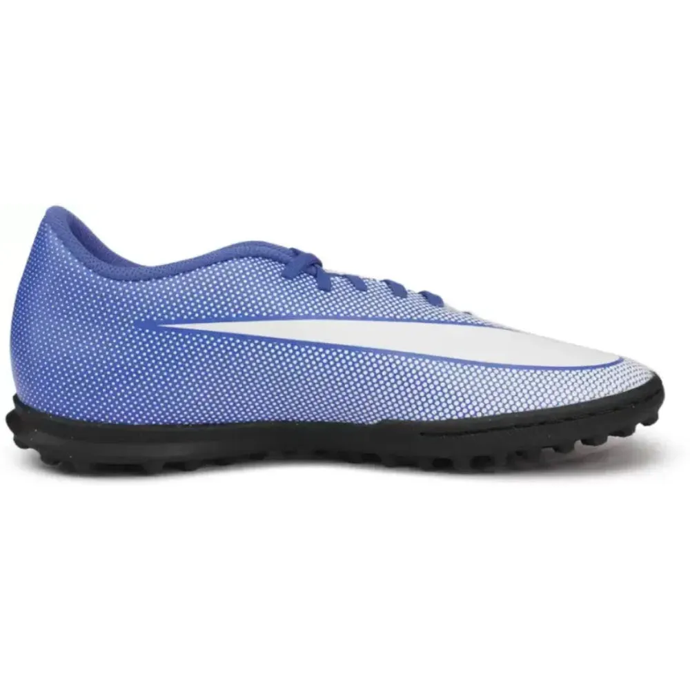 NIKE Men's Bravatax II TF Football Shoe (White/Royal Blue)