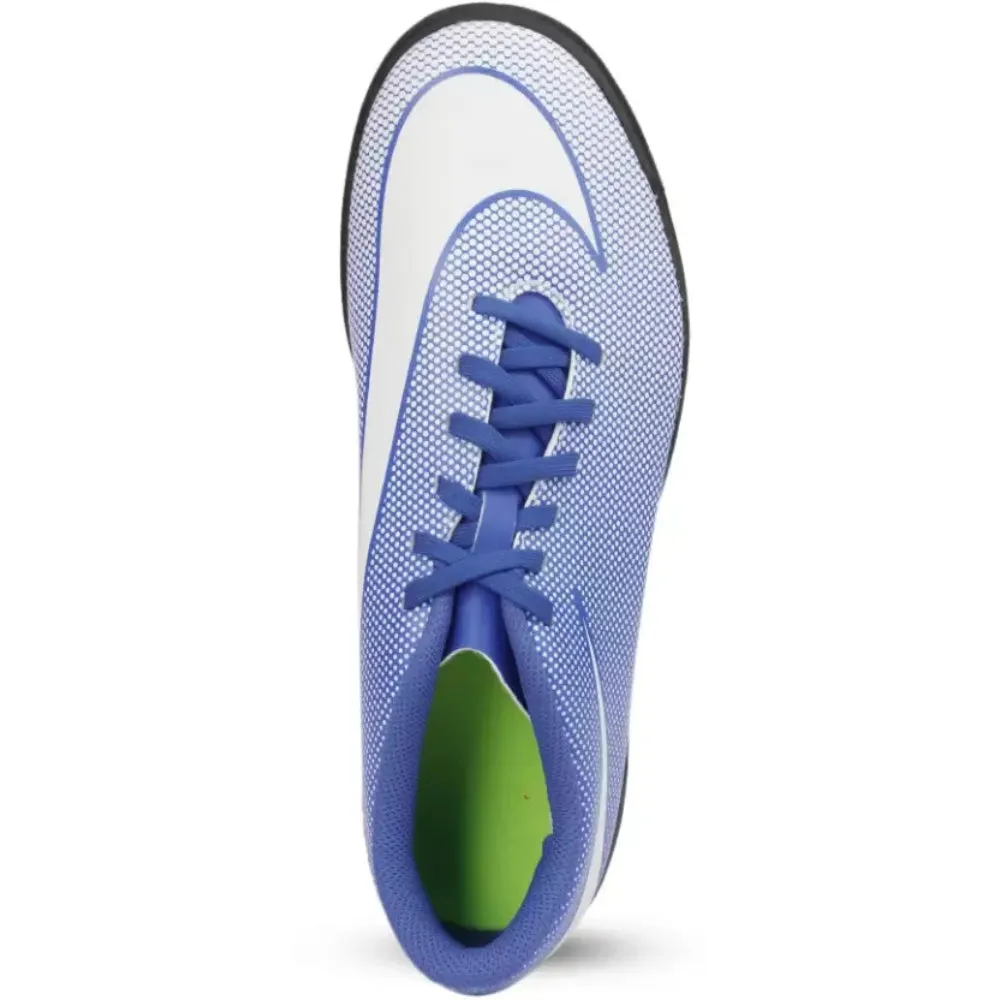 NIKE Men's Bravatax II TF Football Shoe (White/Royal Blue)