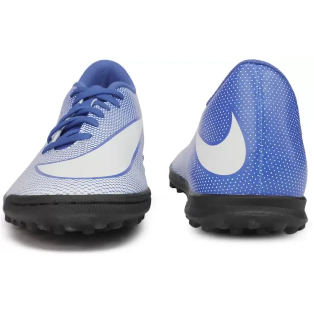 NIKE Men's Bravatax II TF Football Shoe (White/Royal Blue)