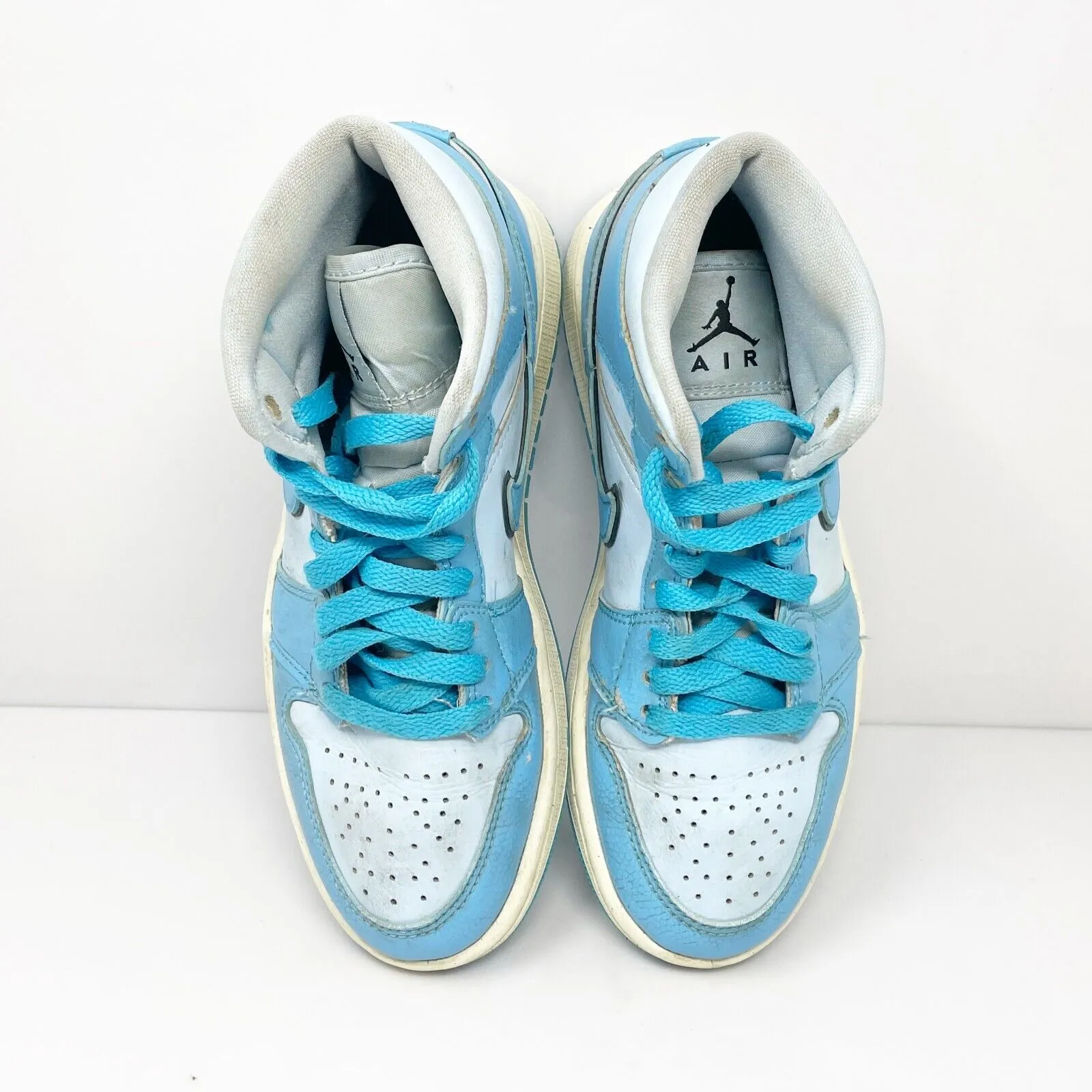 Nike Womens Air Jordan 1 Mid SE DV1302-400 Blue Basketball Shoes Sneakers Sz 5.5