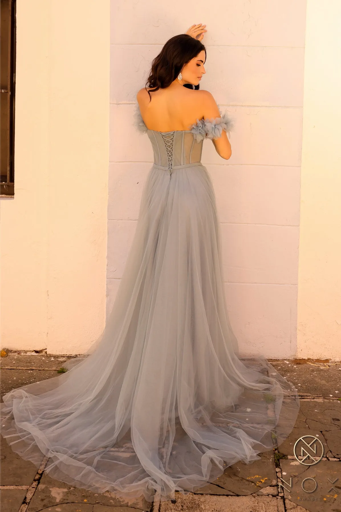 Nox Anabel Y1474 Long Formal A Line Evening Prom Gown