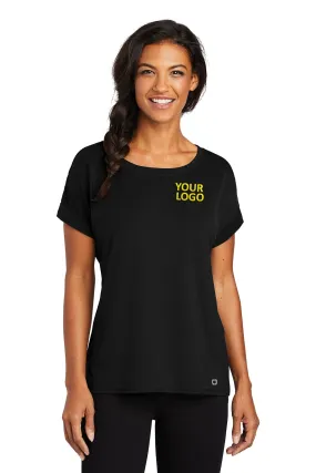 OGIO Ladies Luuma Cuffed Custom Tees, Blacktop