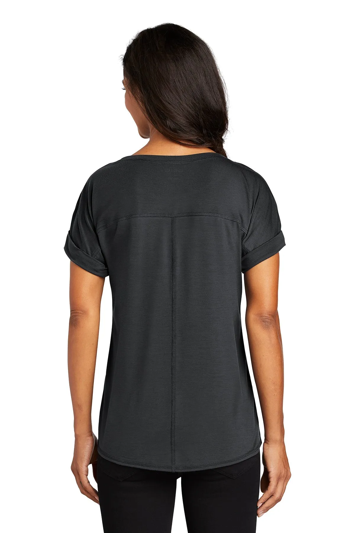 OGIO Ladies Luuma Cuffed Custom Tees, Diesel Grey