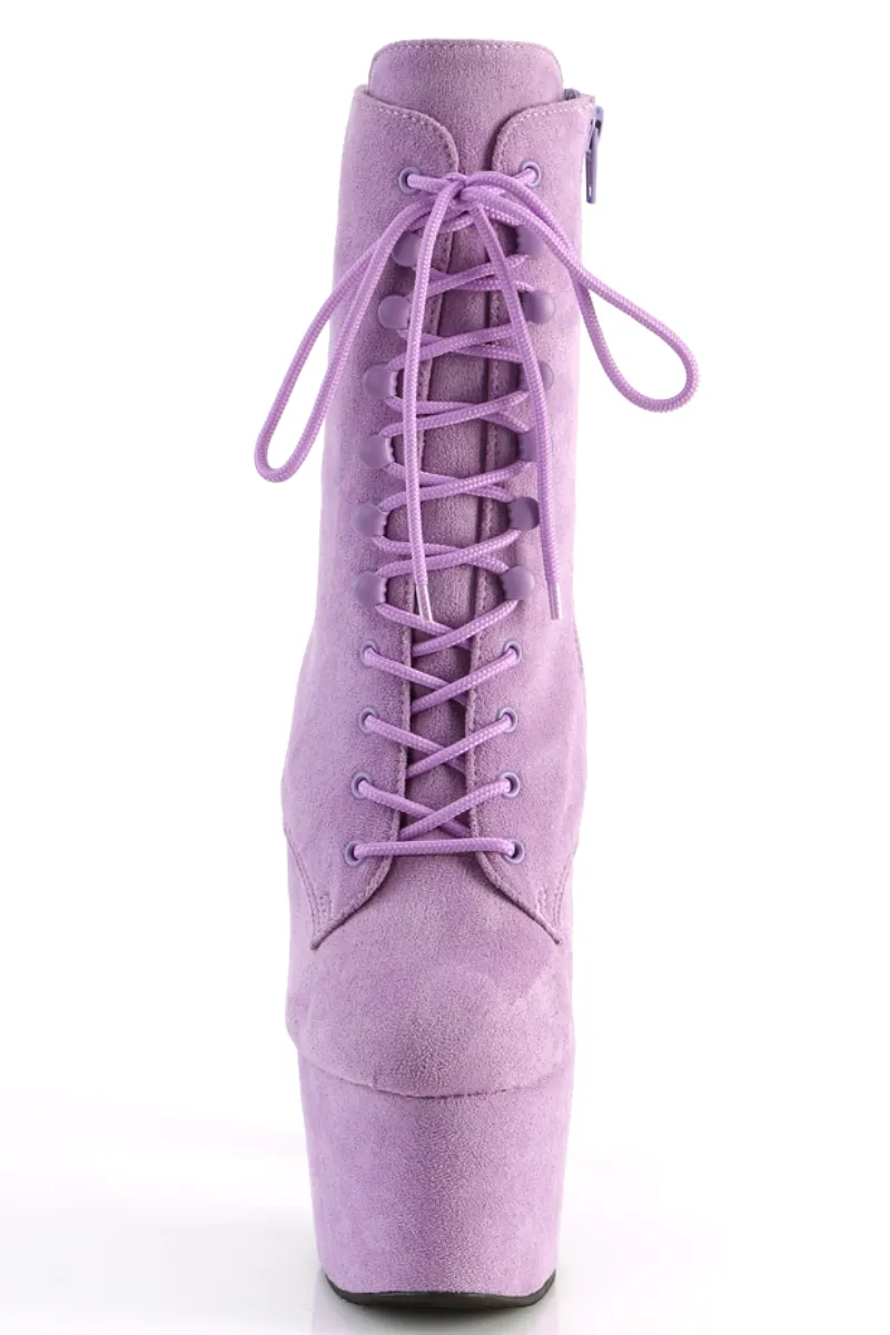 Pleaser USA Adore-1020FS Faux Suede 7inch Pleaser Boots - Lavender