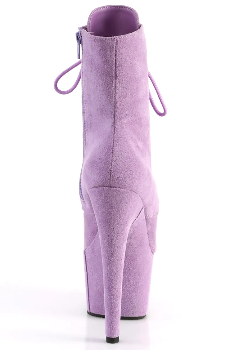 Pleaser USA Adore-1020FS Faux Suede 7inch Pleaser Boots - Lavender