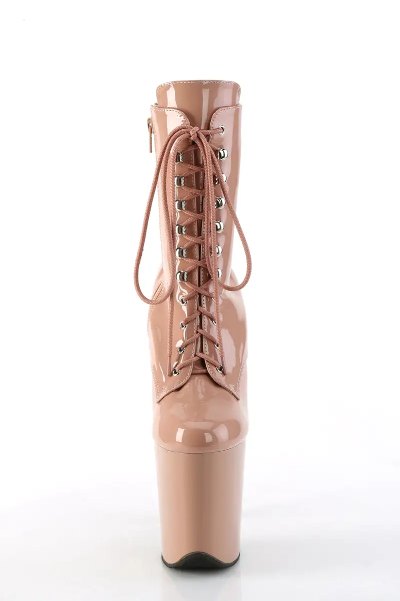 Pleaser USA Flamingo-1020 8inch Pleaser Boots - Patent Blush