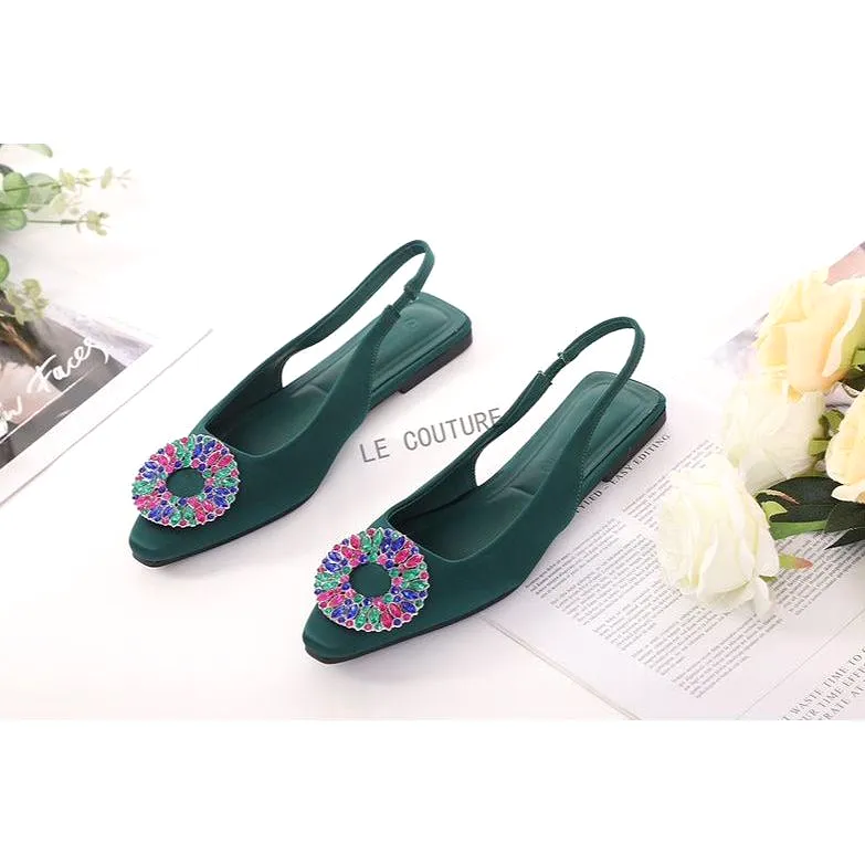 Pointed Toe Glitter Sandals