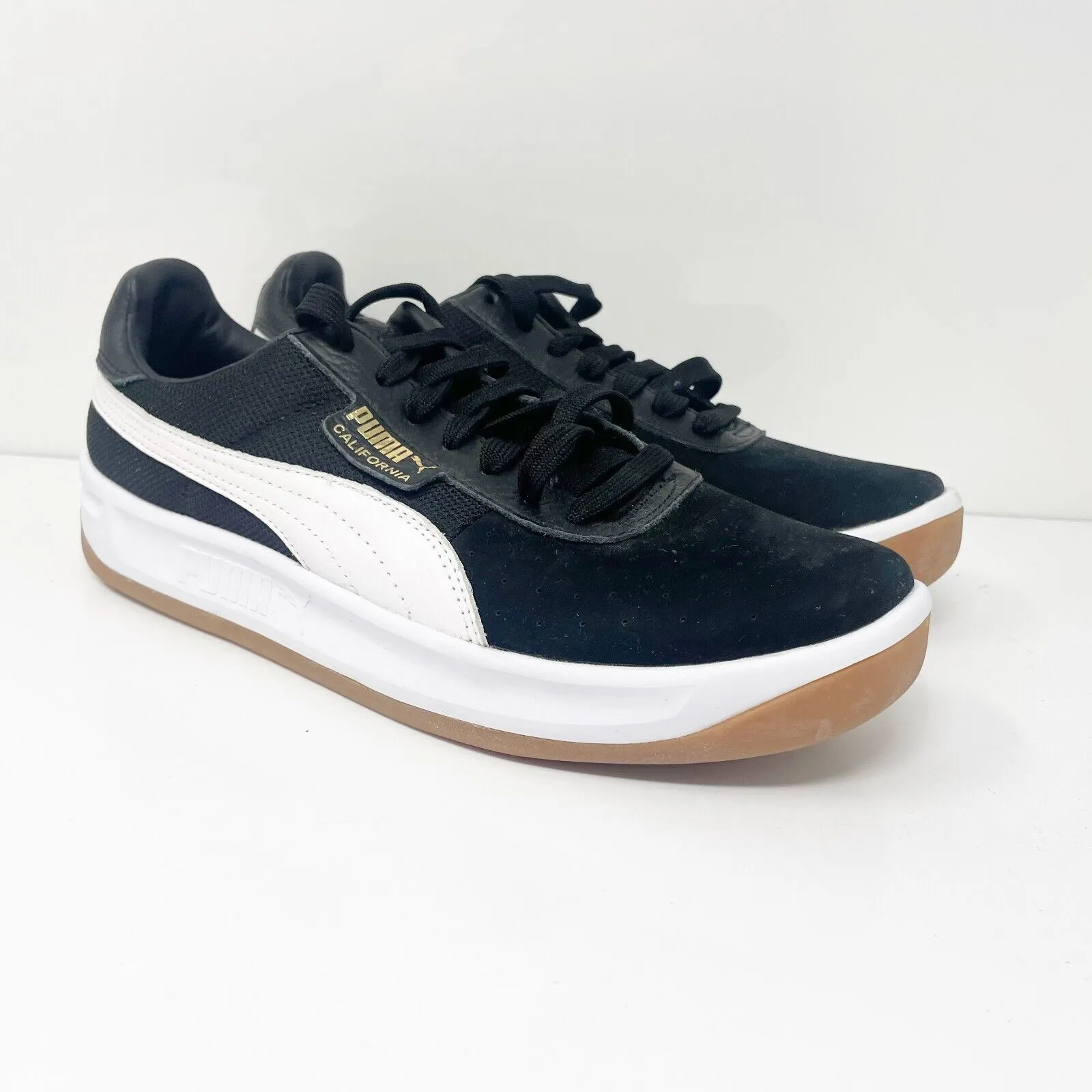 Puma Mens California 366608 06 Black Casual Shoes Sneakers Size 9.5