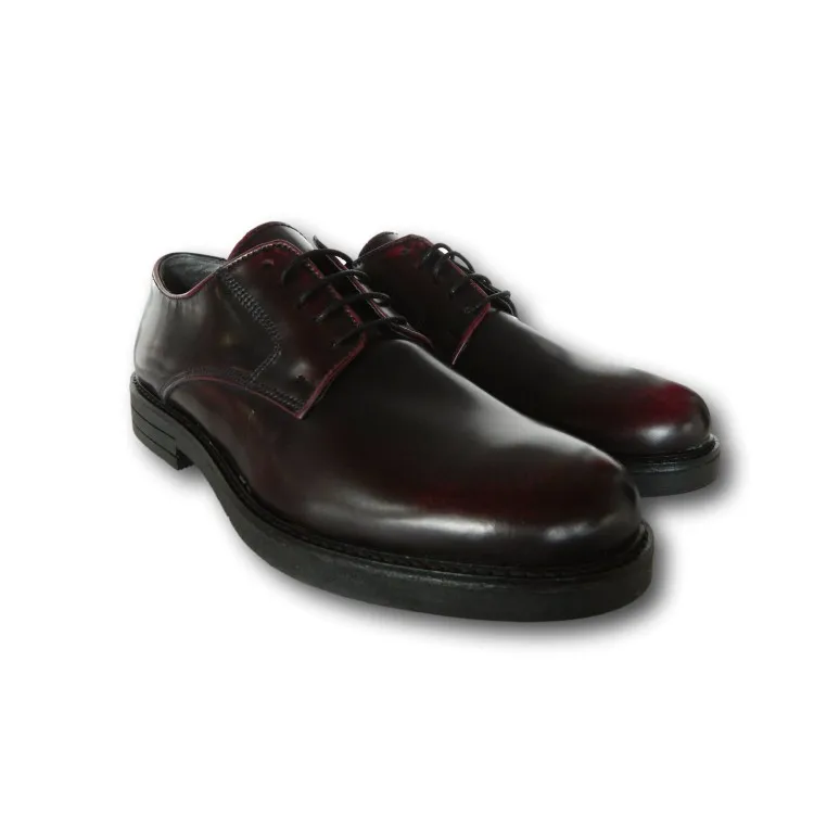 Richard Made in Italy 18241A Scarpe Uomo Derby Stringate Abrasivato Bordeaux