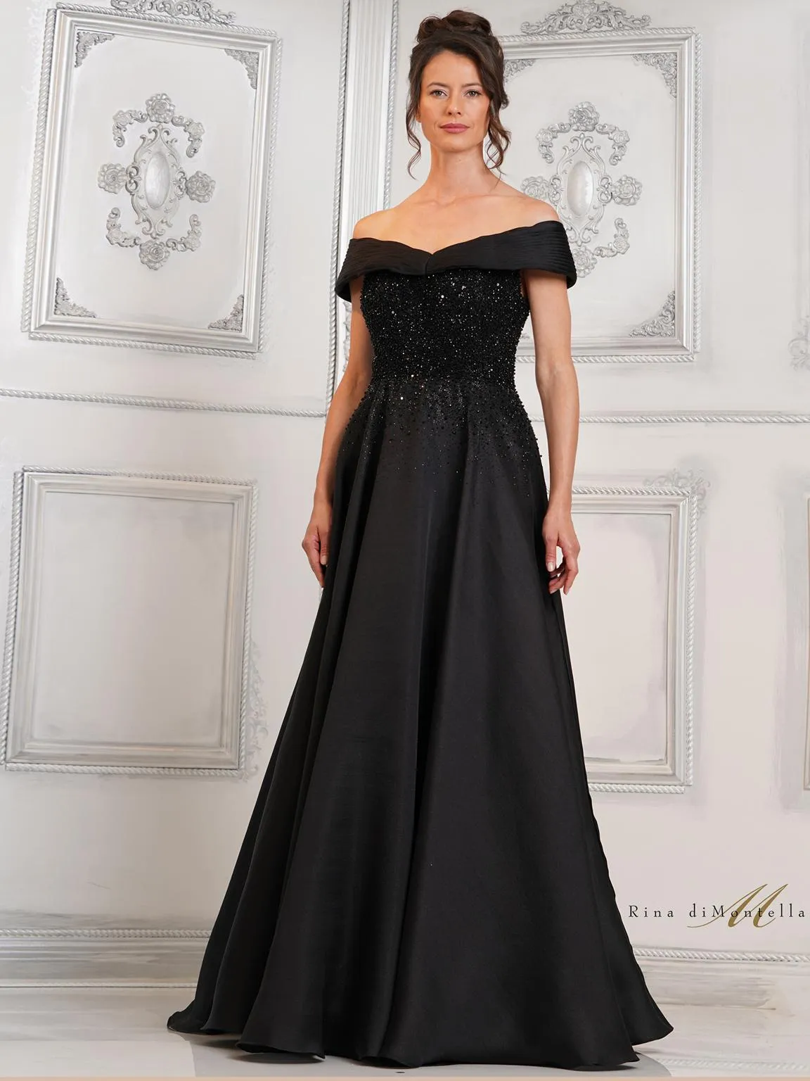 Rina di Montella RD3102 Beaded Long Formal Evening Gown