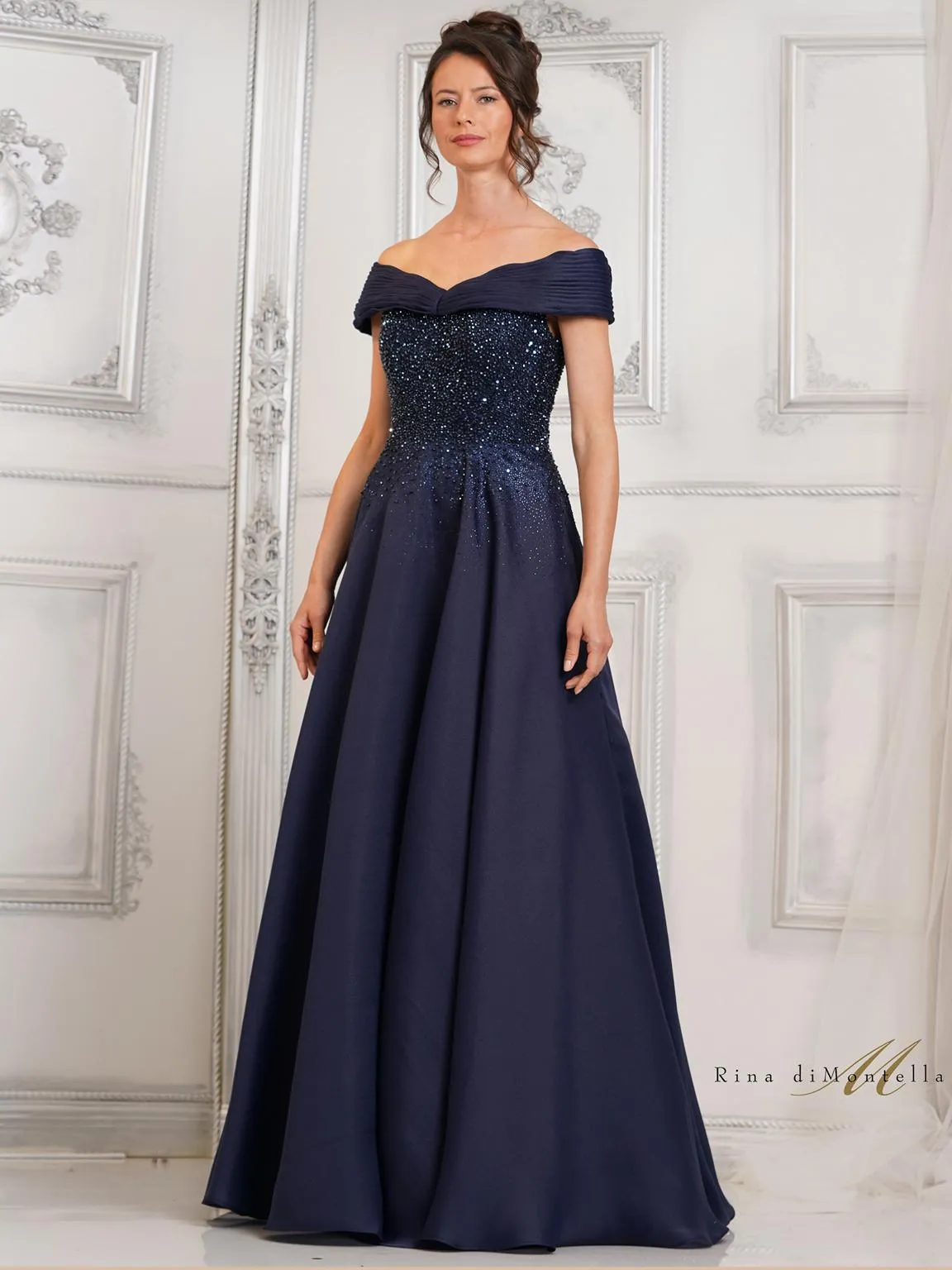 Rina di Montella RD3102 Beaded Long Formal Evening Gown