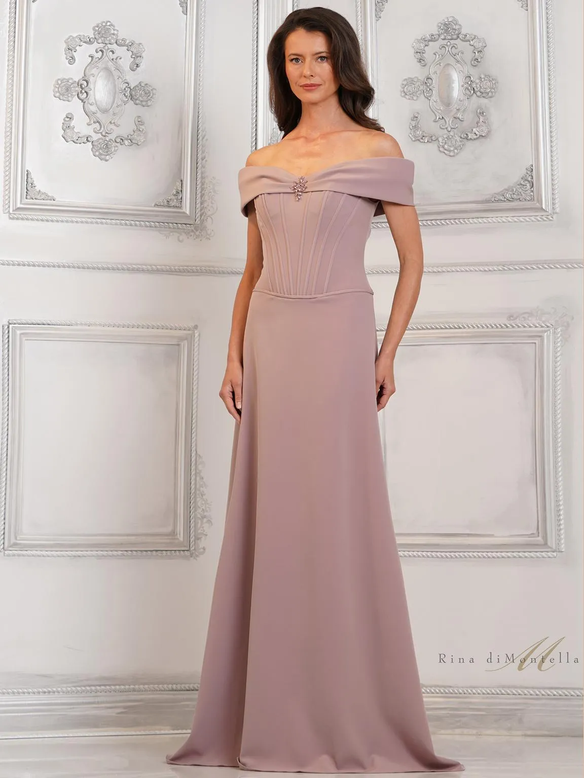 Rina di Montella RD3131 Fitted Formal Evening Long Gown