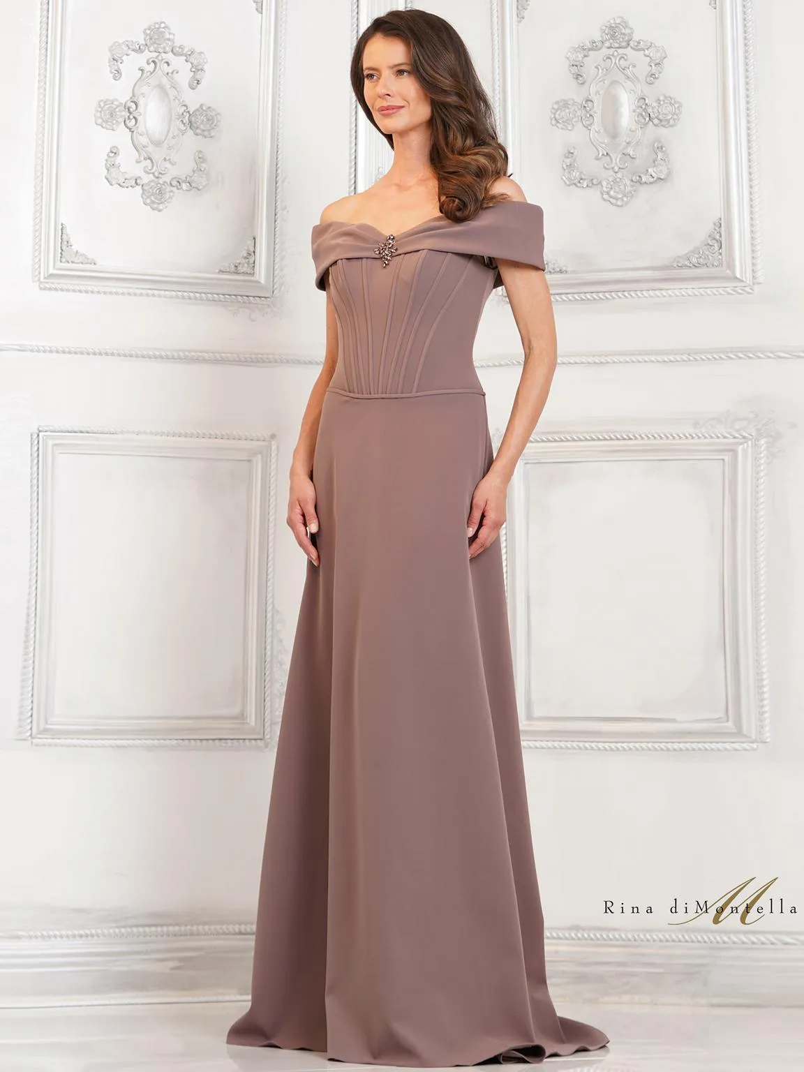 Rina di Montella RD3131 Fitted Formal Evening Long Gown