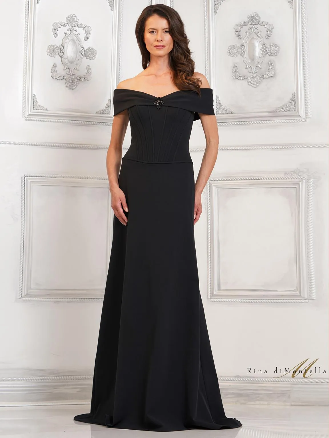 Rina di Montella RD3131 Fitted Formal Evening Long Gown