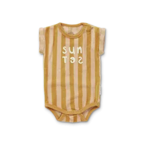 ROMPER TERRY STRIPE SUNSET