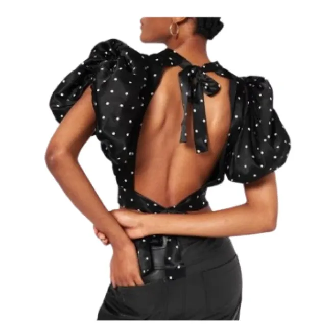 ROTATE  |Dots Puff Sleeves Shirts & Blouses