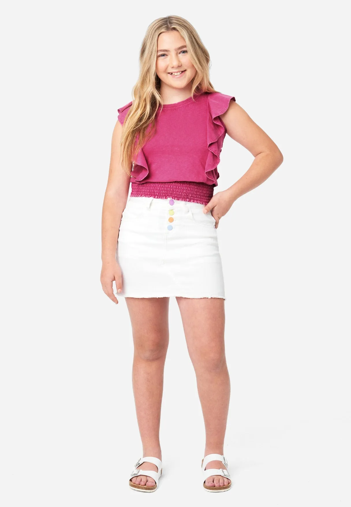 Ruffle Sleeveless Top