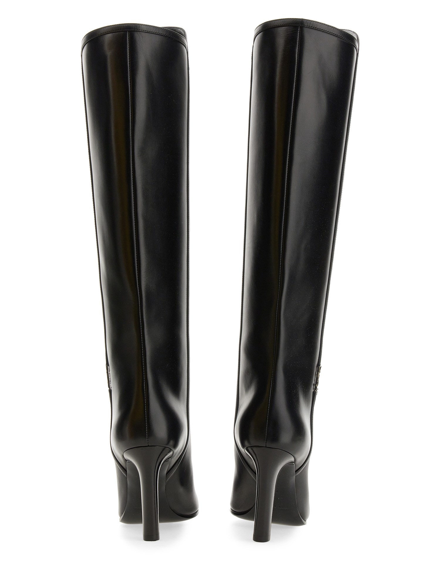 SAINT LAURENT    MONOGRAM JANE LEATHER BOOT