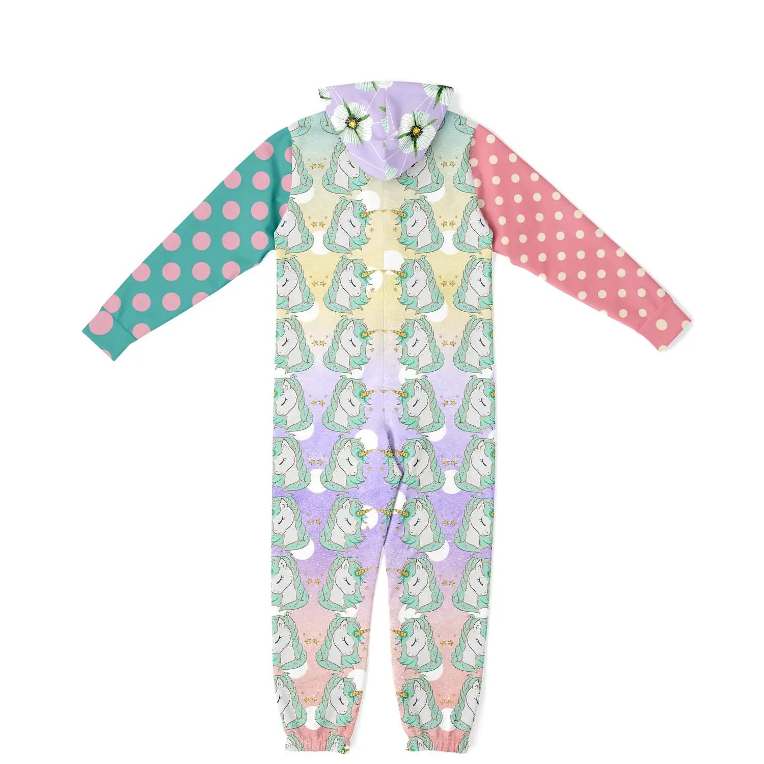 Seamist Rainbow Unicorn Fleece Unisex Romper