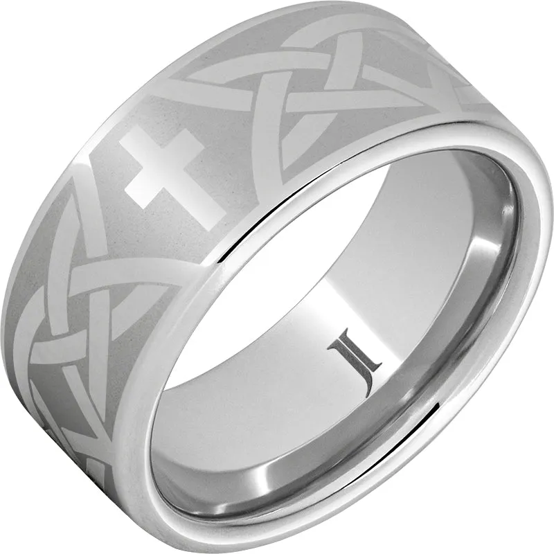 Serinium Christian Cross and Knot Ring