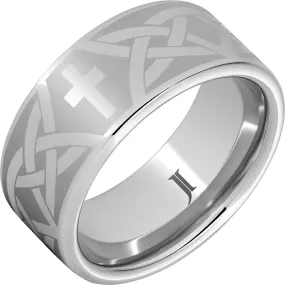 Serinium Christian Cross and Knot Ring