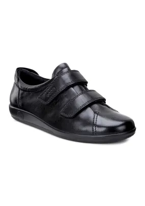 Soft 2 Ladies Velcro Strap Shoe - Black