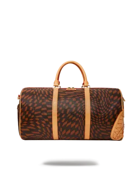 SPRAYGROUND: TRIPPY HENNY BROWN DUFFLE BAG