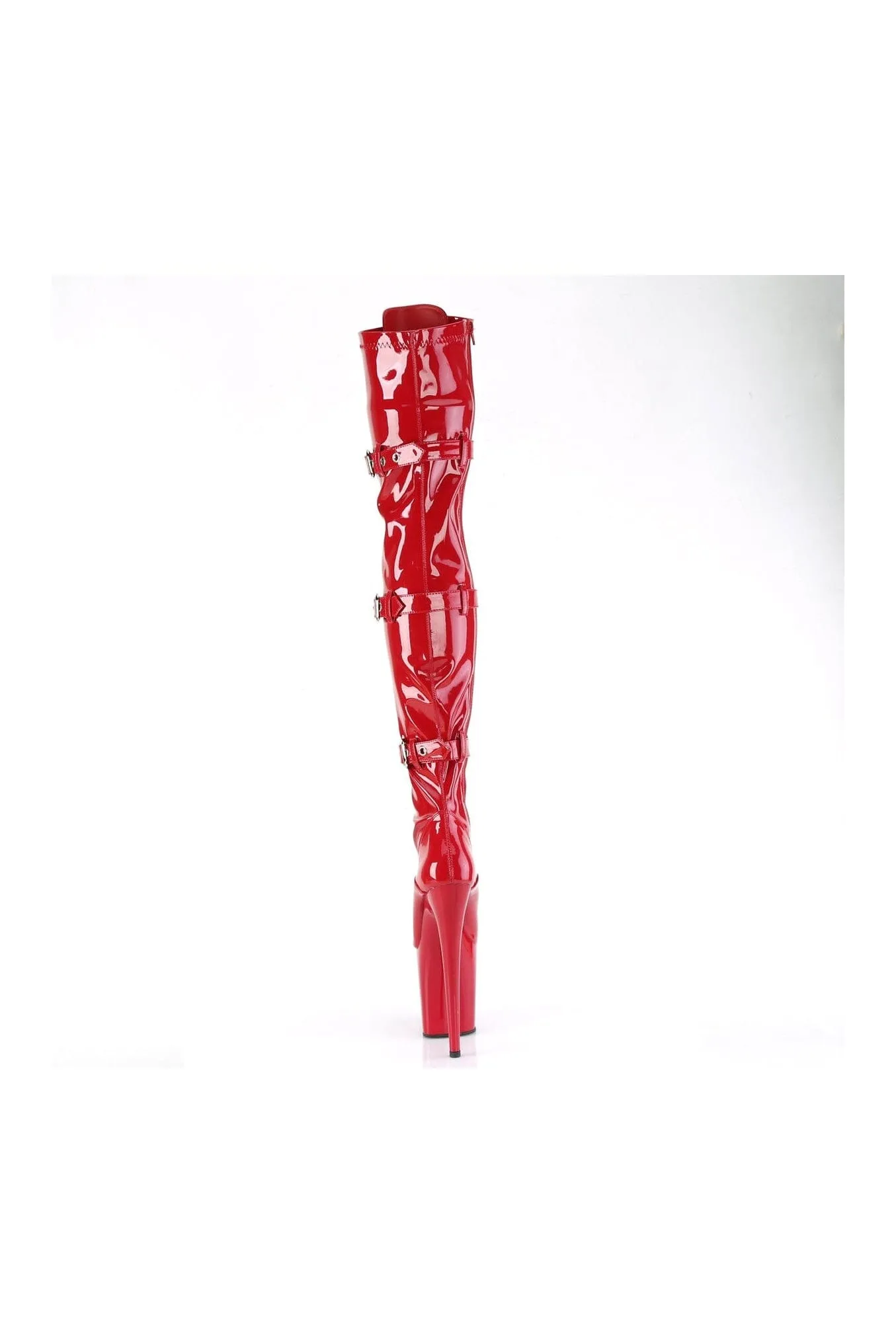 SS-FLAMINGO-3028 Red Patent Thigh Boot