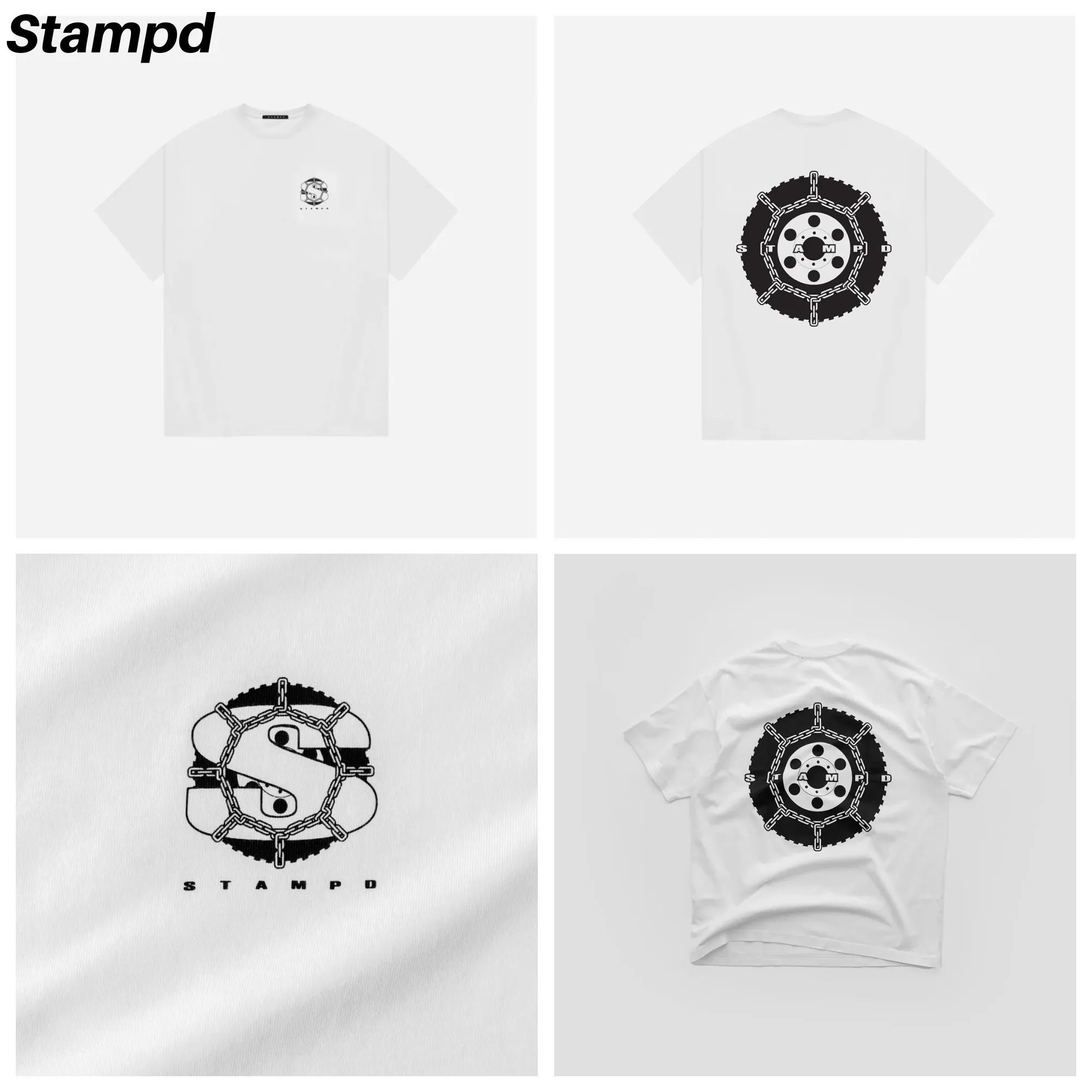 Stampd' LA  |Unisex Street Style U-Neck Short Sleeves Logo T-Shirts