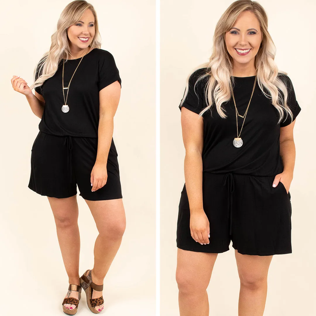 Sweet Saturday Romper, Black