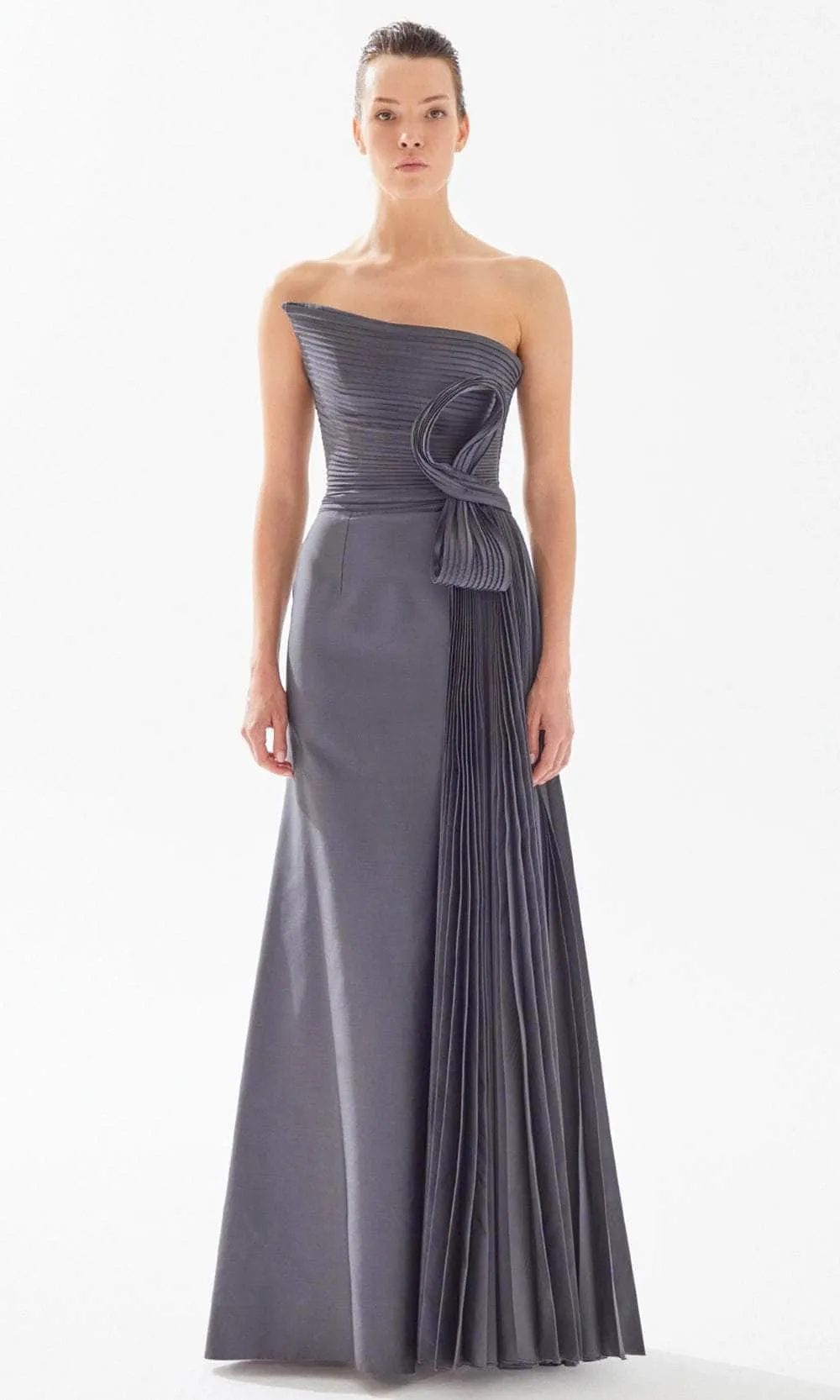 Tarik Ediz 98300 - Strapless Asymmetrical Evening Gown