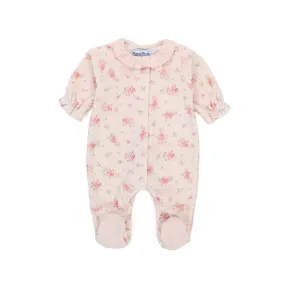 Tartine Et Chocolat Pink Romper With Prints For Baby Girl