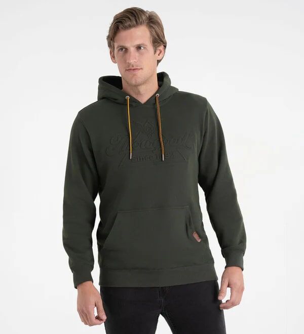 Thorogood Men's Heavyweight Brushed Embossed Logo Hoodie in Duffle Bag